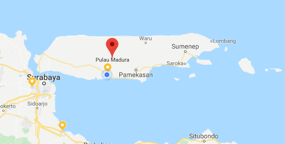 Pulau madura by google map